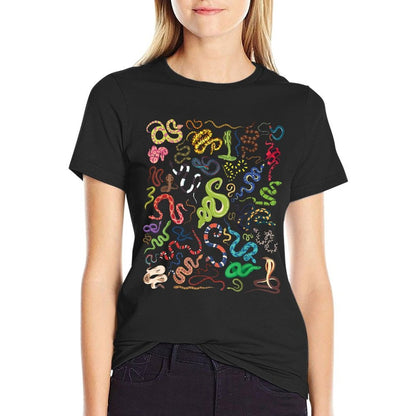 Types Of Snakes Educational Herpetologist Kids Boys Girls  Graphic-printed T-Shirt