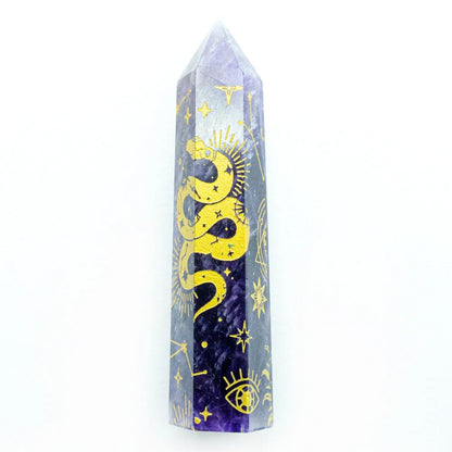 Snake, Sun, Moon, Star Crystal Tower Obelisks