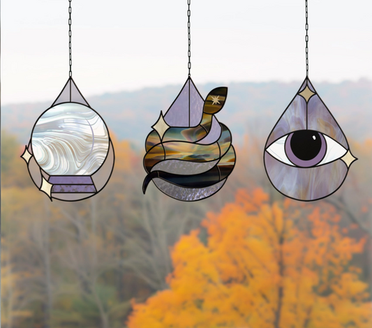 Mystical Drops Stained Glass Pattern Pack of 3