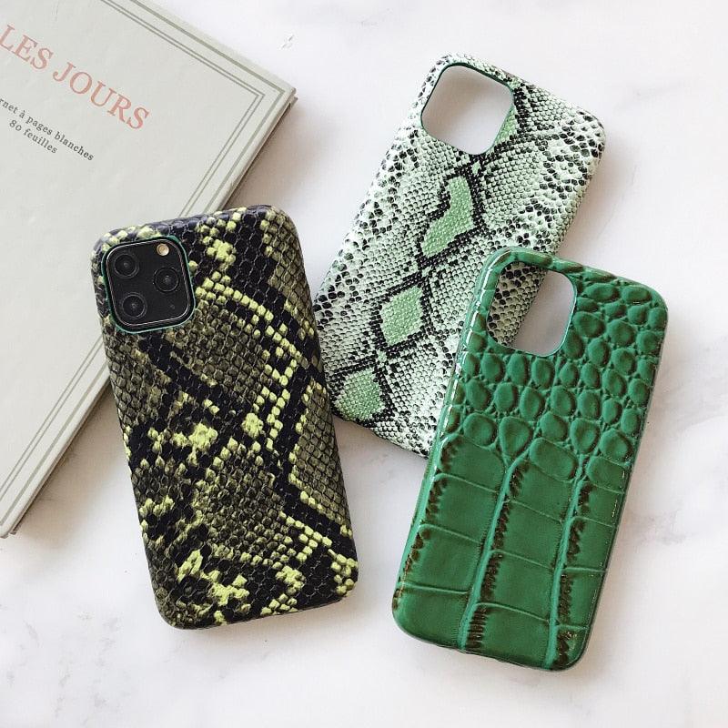 Multicolored Crocodile Texture Soft Silicone Phone Case For iphone 14 Mini 13 Pro Snake Skin Pu Leather Cover Mobile Phone Case Snake Skin Print Pattern Thin Leather Back Cover Protective Case For iPhone